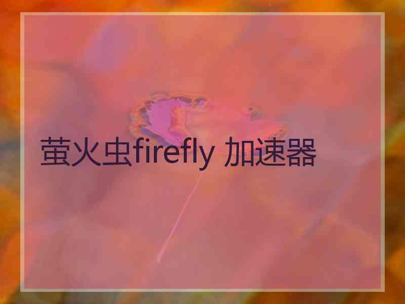 萤火虫firefly 加速器