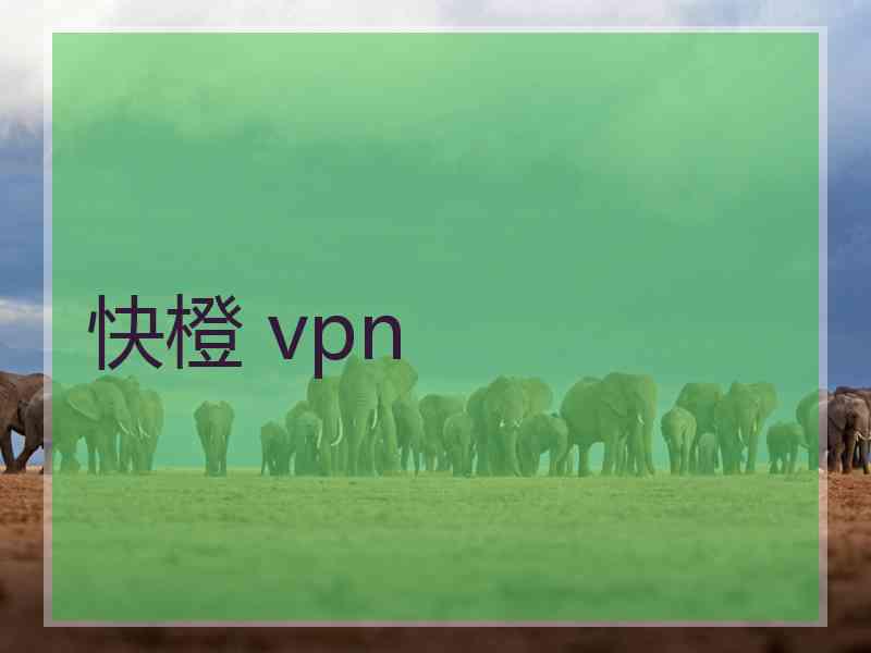 快橙 vpn