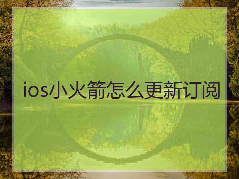 ios小火箭怎么更新订阅