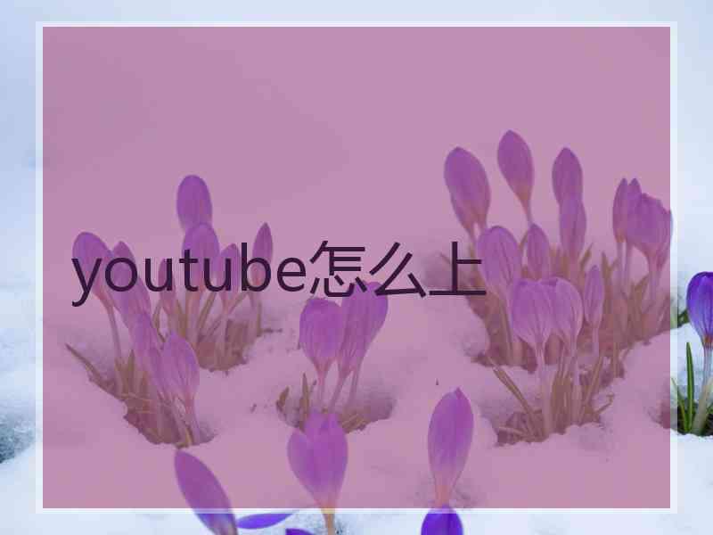 youtube怎么上