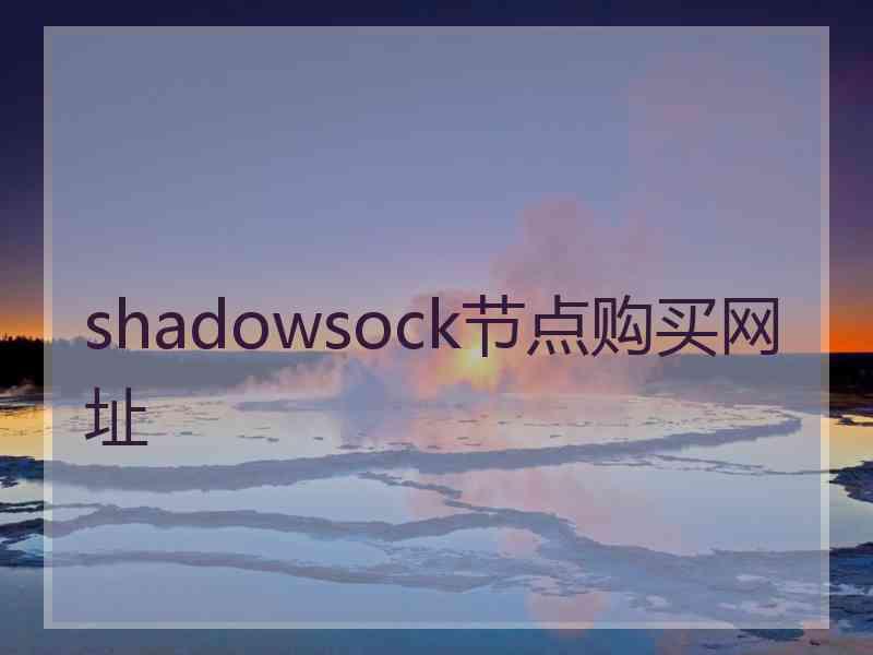 shadowsock节点购买网址